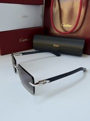 CARTIER CT0579S 008 Silver Blue Gradient Flash Mirror Lens Sunglasses AUTHENTIC