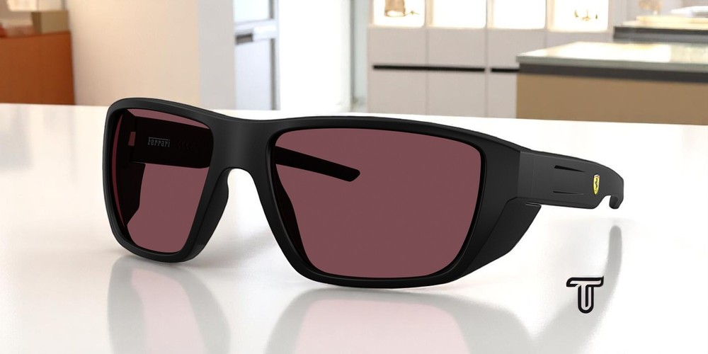 FERRARI SCUDERIA FZ6012U 504 1E Matte Black Red 61 mm Men’s Sunglasses