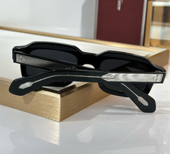 Jacques Marie Mage Jeff Sunglasses Black Gray 51-22-150 Unisex Adults NEW