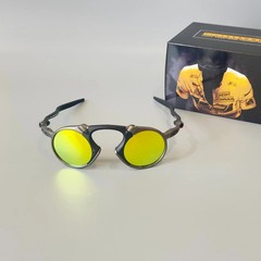 Oakley X-Metal Madman OO6019 Gunmetal Frame Yellow Iridium Lens Sunglasses