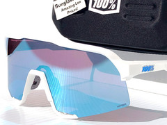 100% Percent SPEEDCRAFT Matte White HiPER Blue Mirror Lens Sunglass 60007-00012