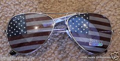 New USA American Flag Sunglasses Aviator 4 of July Patriotic 100% UV Protection