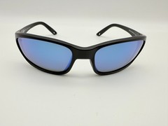 NEW Costa Del Mar BRINE II Polarized Sunglasses Matte Black / Blue Mirror Glass