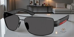 PRADA LINEA ROSSA PS B52S 1AB06F Black Dark Grey 65 mm Men’s Sunglasses