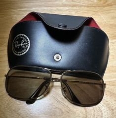 Ray-Ban RB3267 001/71 64-13 Gold Metal Pilot Sunglasses Brown Glass Lenses