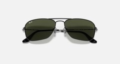 Ray-Ban Caravan Polished Gunmetal / G-15 Green 55 mm Sunglasses RB3136 004 55-15