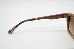 Sunglasses one FABRIC sniffer brown silver oval sunglasses eyewear
