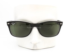 Ray-Ban New Wayfarer RB 2132 6052 Sunglasses Matte Black on Clear 55mm w/case