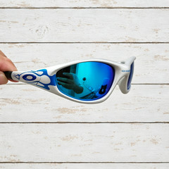 Oakley STRAIGHT JACKET 99 MUZM OO9505 Sunglasses Sapphire Lenses Blue Fire