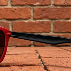 Oakley Frogskins OO9245 Sunglasses Red/Black Frame Ruby Lenses