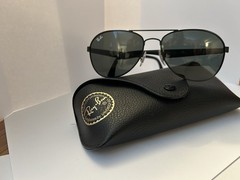 Ray-Ban RB3500 Aviator Sunglasses Gunmetal Green G-15 Lens 61mm w/ Case