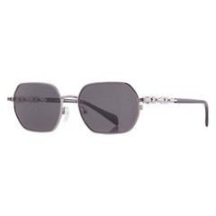 Michael Kors Saint Martin Dark Grey Solid Geometric Unisex Sunglasses MK1165