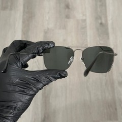 Ray-Ban Caravan Polished Gunmetal / G-15 Green 55 mm Sunglasses RB3136 004 55-15