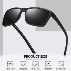 Polarized Sunglasses Men Women Sports Driving Fishing Square Eyewear UV400 Glass
