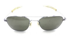 General Optical Silver Aviator Sunglasses Black Lens 140 USA Designer Men Women