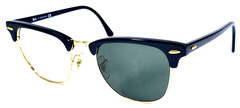 RAY-BAN CLUBMASTER RB3016 W0365 Black/Gold Sunglasses Frame 51-21mm