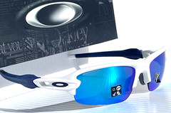 Oakley FLAK XXS YOUTH Matte White PRIZM Sapphire Blue Lens Sunglass OJ9008-07