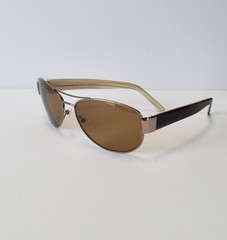 Kirkland Signature Men’s Aviator Sunglasses Tinted Brown Lens Brown Frame 135mm