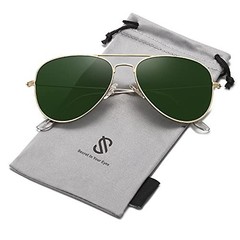 Polarized Aviator Sunglasses Stainless Steel Frame UV Protection Men Women