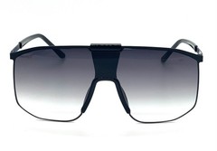 SUNGLASSES MEN DESIGNER RECTANGULAR STYLE GOLD FLAT BLACK LENS TOP BAR MODERN