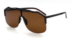 Irregular Frameless Mirrored One-piece Oversized Shades Sunglasses Men Shades