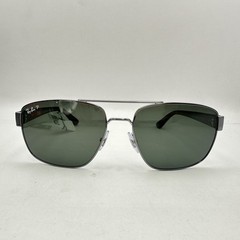 Ray Ban Mens Irregular Aviator Polar Sunglasses RB3663 Black/Green