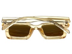 Men Classy Elegant Vintage Retro Hardcore Biker SUNGLASSES Thick Champagne Frame