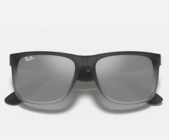 Ray Ban RB4165 852/88 Justin Gray On Clear Gray Gradient Silver Mirror 54-16mm