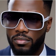 Sunglasses Men Fashion Trendy White Frame UV400 Protect Bold Shield Modern 2026
