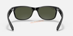Ray-Ban New Wayfarer RB2132 Sunglasses Matte Black Frame G-15 Green Lens 55mm