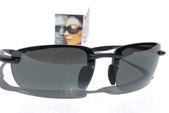 NEW Maui Jim HOOKIPA ULTRA Matte Black POLARIZED Grey Lens Sunglass 676-02