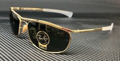 RAY BAN Olympian RB3119M 001 31 Gold Green Men’s 62 mm Sunglasses