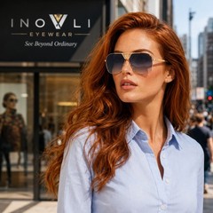 Premium Aviator Sunglasses UV400 Metal Frame Designer Style by INOVLI Eyewear
