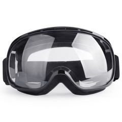 Adjustable Motorcycle Goggles Lightweight Black Frame+Clear Lens Unisex