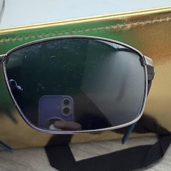 Costa Sunglasses Mens Gray 580P Polarized Tinted Square Metal Frame TR1247