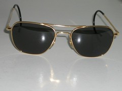57[]20 COMMAND/USA 23K WRAP-AROUNDS CRYSTAL UV ORIGINAL PILOT AVIATOR SUNGLASSES