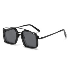 Steampunk Square Sunglasses Retro 80s Vintage Style Glasses Metal Gothic Shades