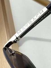 Maybach Rimless Square Sunglasses Gray Gradient Lenses Silver Frame Luxury Men’s