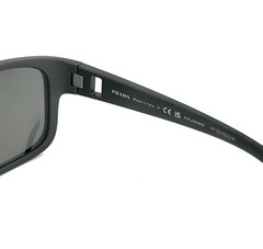 PRADA 01W Linea Rossa Sport Sunglasses Gray Pilot Wrap POLARIZED PS01WS