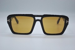 NEW TOM FORD TF 1153 01E BLACK YELLOW AUTHENTIC SUNGLASSES FRAME 56-19
