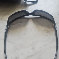 MORPHAIM P535 Polarized Wrap Sunglasses Black Frame Gray Tinted Lenses