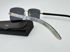 CARTIER C DECOR WHITE BUFFALO HORN SUNGLASSES NEW 100% GENUINE CT0030RS CAT 3