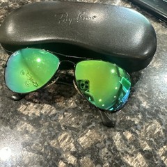 Ray-Ban Sunglasses Cockpit RB3362 002/4J Green Mirror Black Full Rim 59-14-135