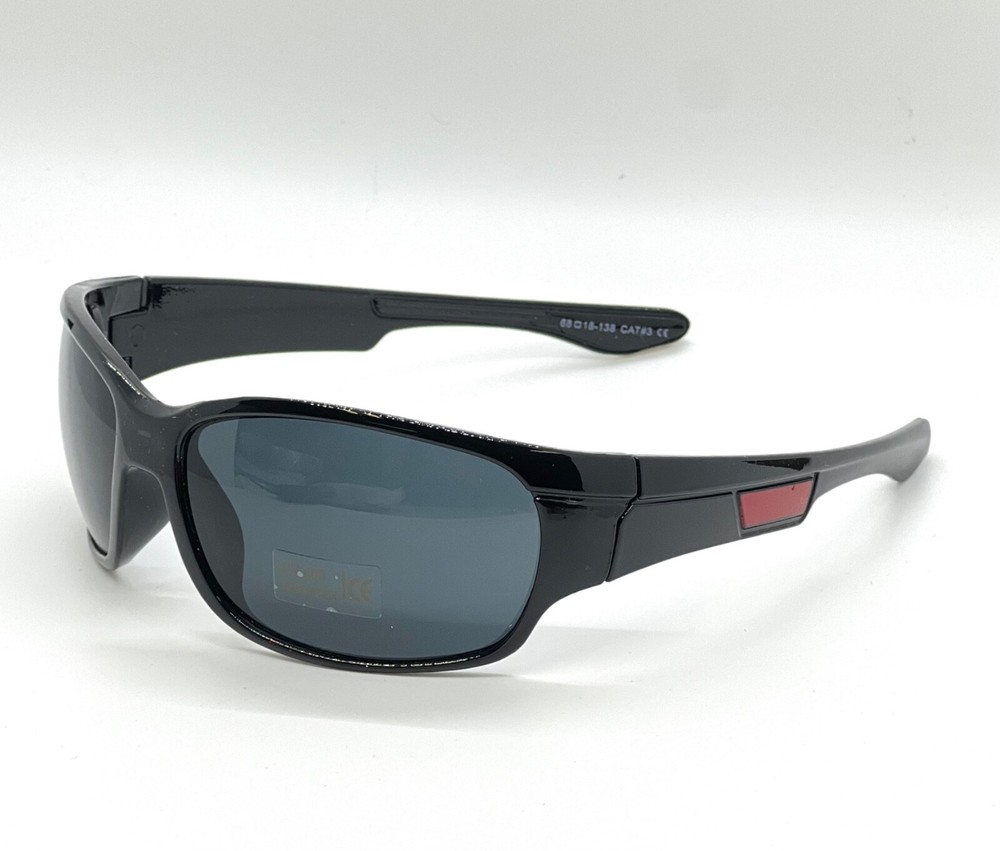 Sports Sunglasses Men Youth Baseball Fishing Running Cycling Shades Dark Black