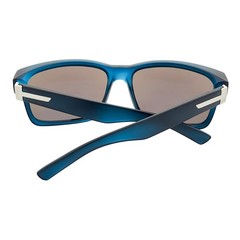 ENZO – Modern Sports Thick Square Sunglasses Frost Blue Blue Mirror