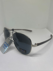 Air Force Aviator Sunglasses UV400 Metal Frame Wood Grain Temples New