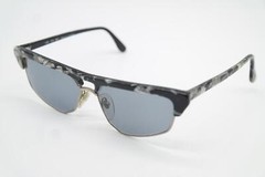 Vintage sunglasses IDC 761 black mother of pearl silver square sunglasses eyewear