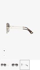Gucci 0062S_003 Grey Gradient Lens Pilot Sunglasses – Green/Gold