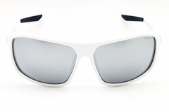 NIKE PREMIER STRIDE IB3286X 100 Sunglasses White Frame Silver Mirror Lenses 63mm