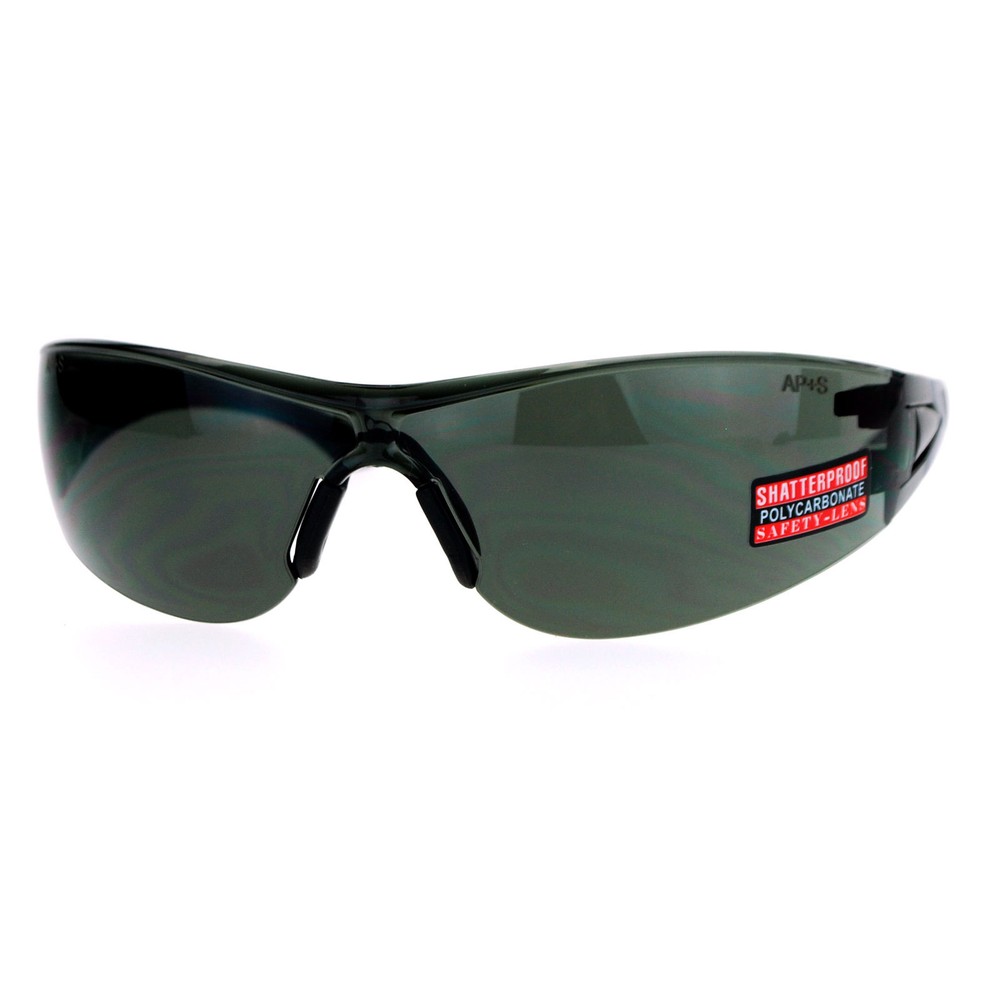 Protective Safety Glasses ANSI Z87.1+ Shatterproof Lens Rimless Wrap